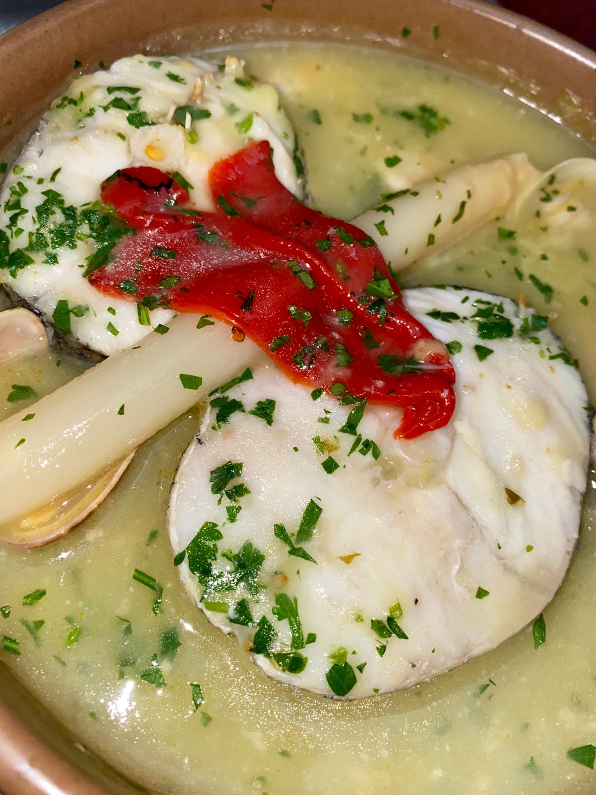 Hake Stew Cooked in Green Sauce