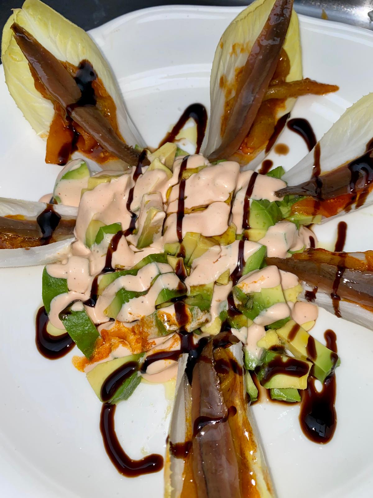 Anchovy, Endive and Avocado Salad