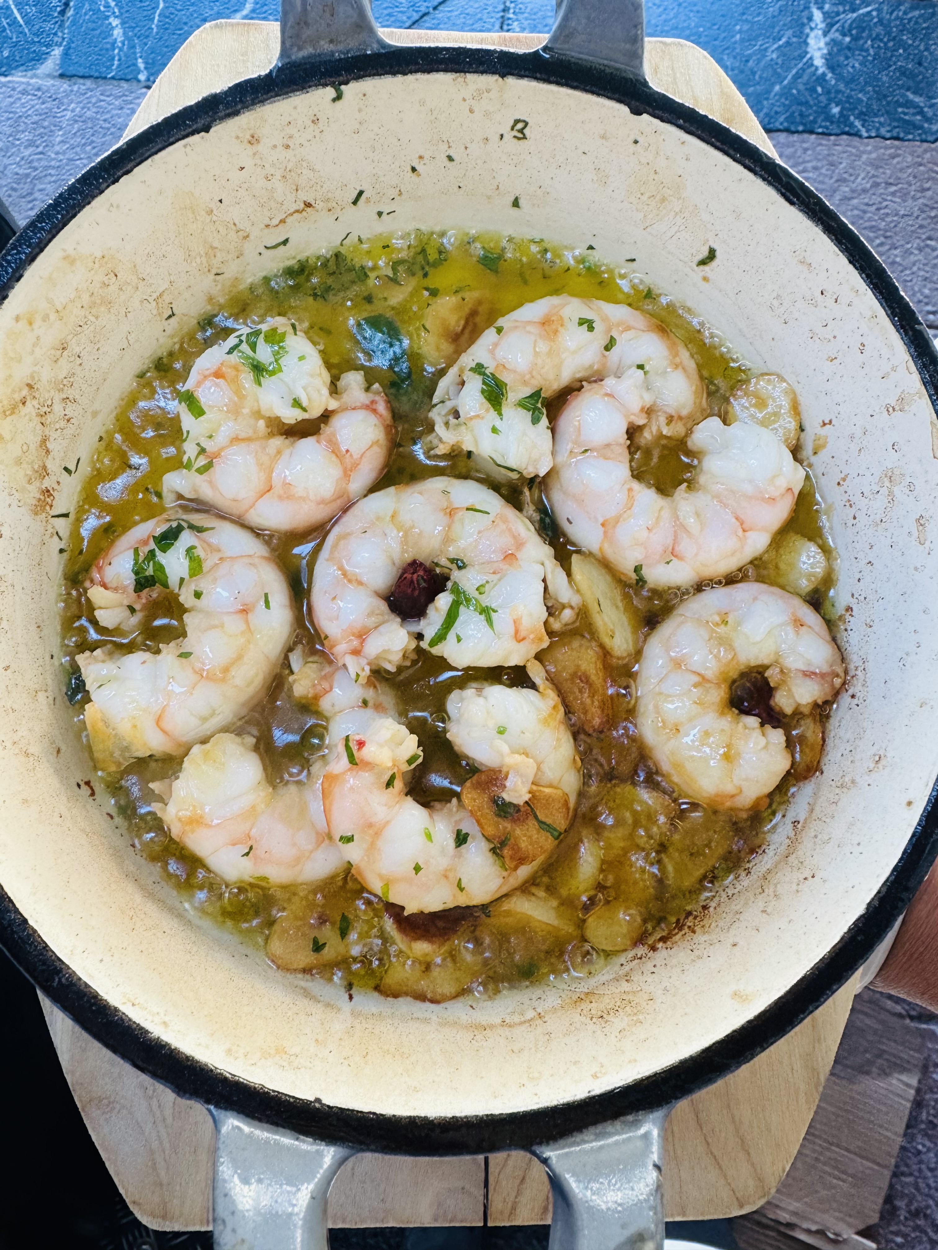 Prawns Cooked in Garlic