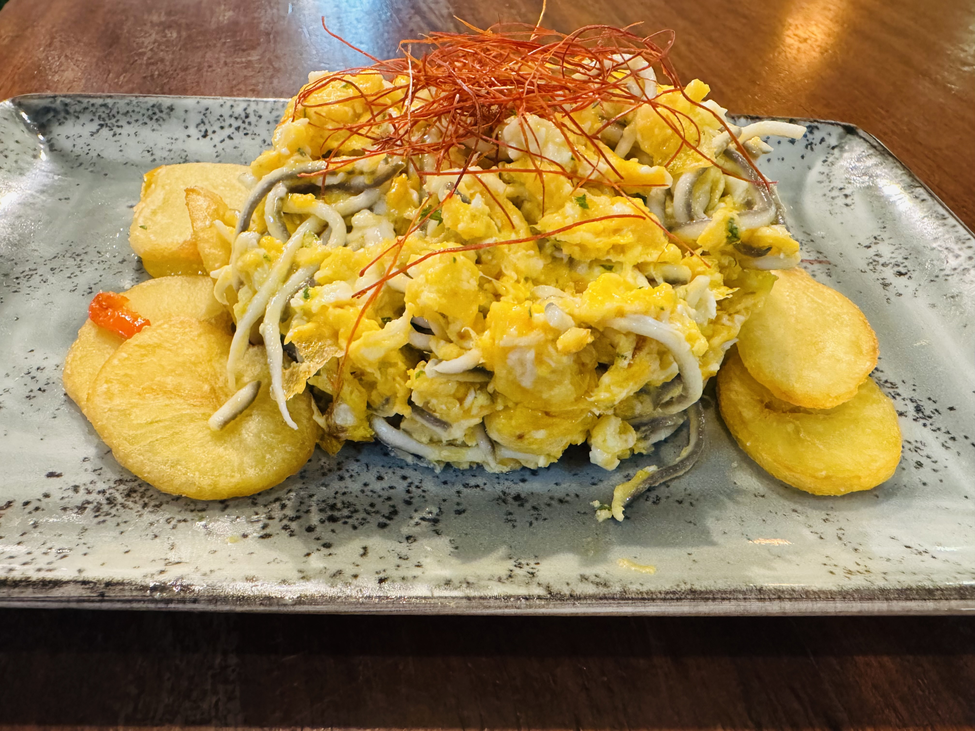 Scrambled Eggs With Elvers